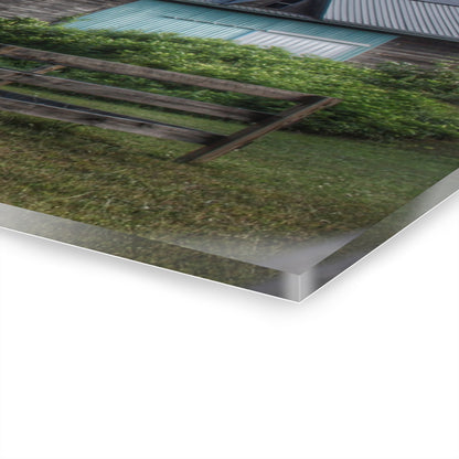 U R There Photography Harris Road Grey Rustic Farmhouse Acrylic Wall Print