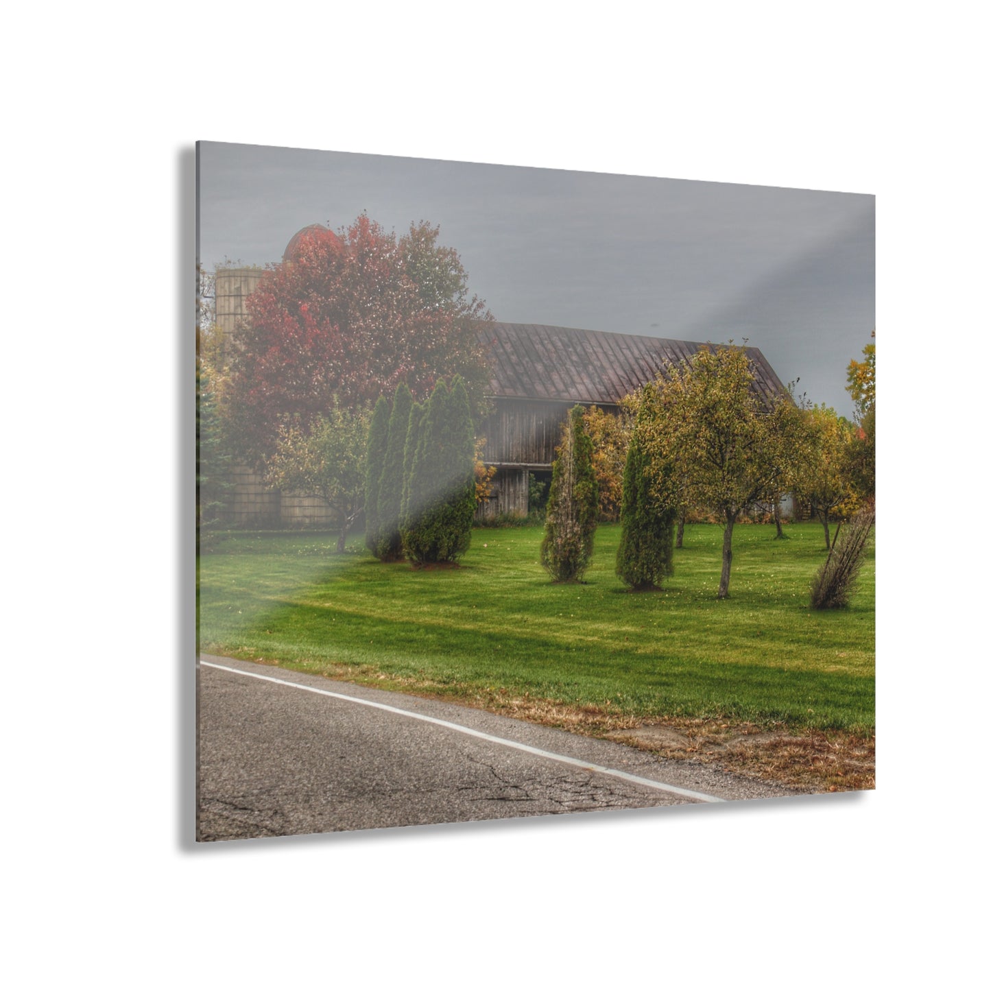 U R There Photography Goodrich Grey Rustic Farmhouse Acrylic Wall Print