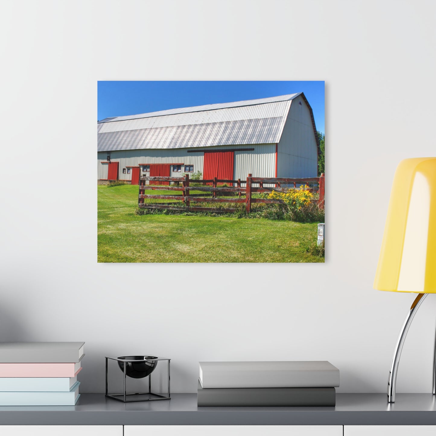 U R There Photography Bishop Road Beyond the Fence Rustic Farmhouse Acrylic Wall Print