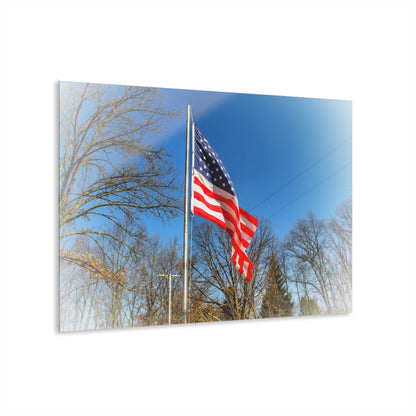 U R There Photography Our Grand Old Flag Rustic Farmhouse Acrylic Wall Print
