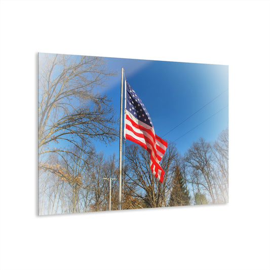 U R There Photography Our Grand Old Flag Rustic Farmhouse Acrylic Wall Print