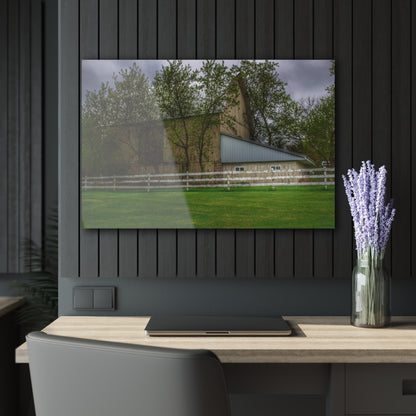 U R There Photography Grange Hall Road Whitewash Grey Rustic Farmhouse Acrylic Wall Print