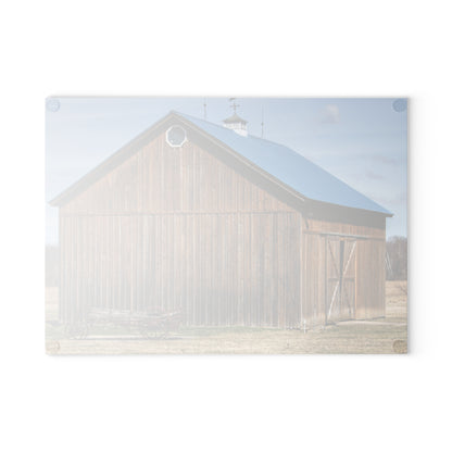 U R There Photography Barn and Buggy Rustic Farmhouse Tempered-Glass Cutting Board