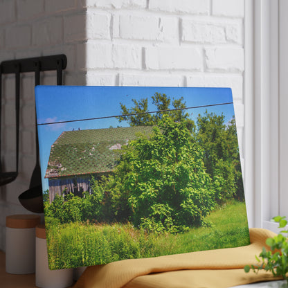 U R There Photography Hidden Grey of Hunters Creek Rustic Farmhouse Tempered-Glass Cutting Board