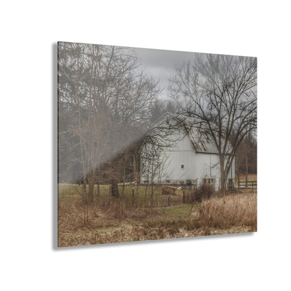U R There Photography Oakwood Road White II Rustic Farmhouse Acrylic Wall Print
