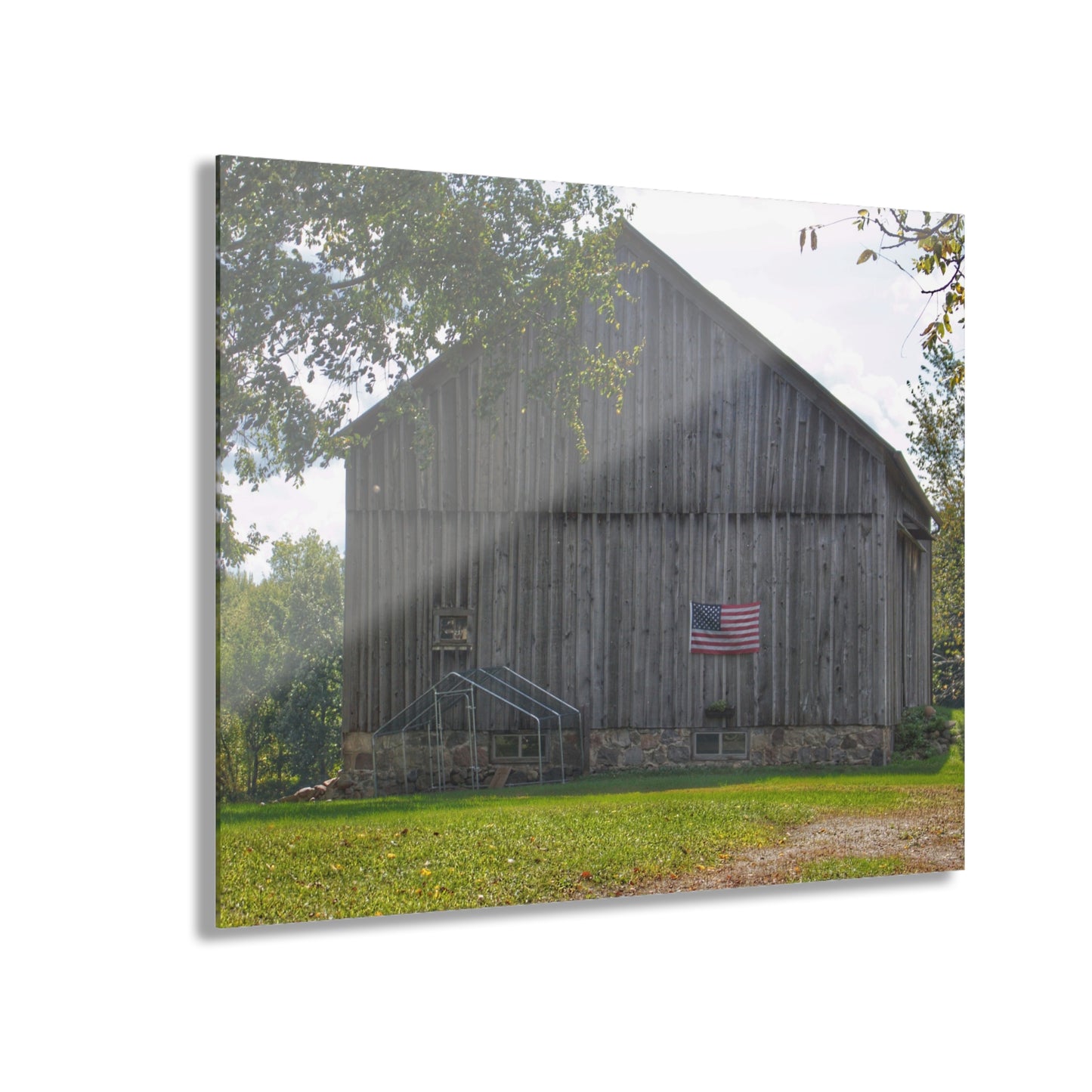 U R There Photography Sutton Road Patriot Grey II Rustic Farmhouse Acrylic Wall Print