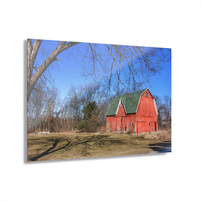 U R There Photography Hickory Ridge Red I Rustic Farmhouse Acrylic Wall Print