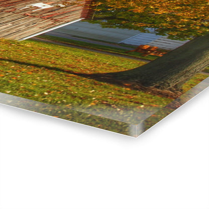 U R There Photography Marlette Road Fall Red Rustic Farmhouse Acrylic Wall Print