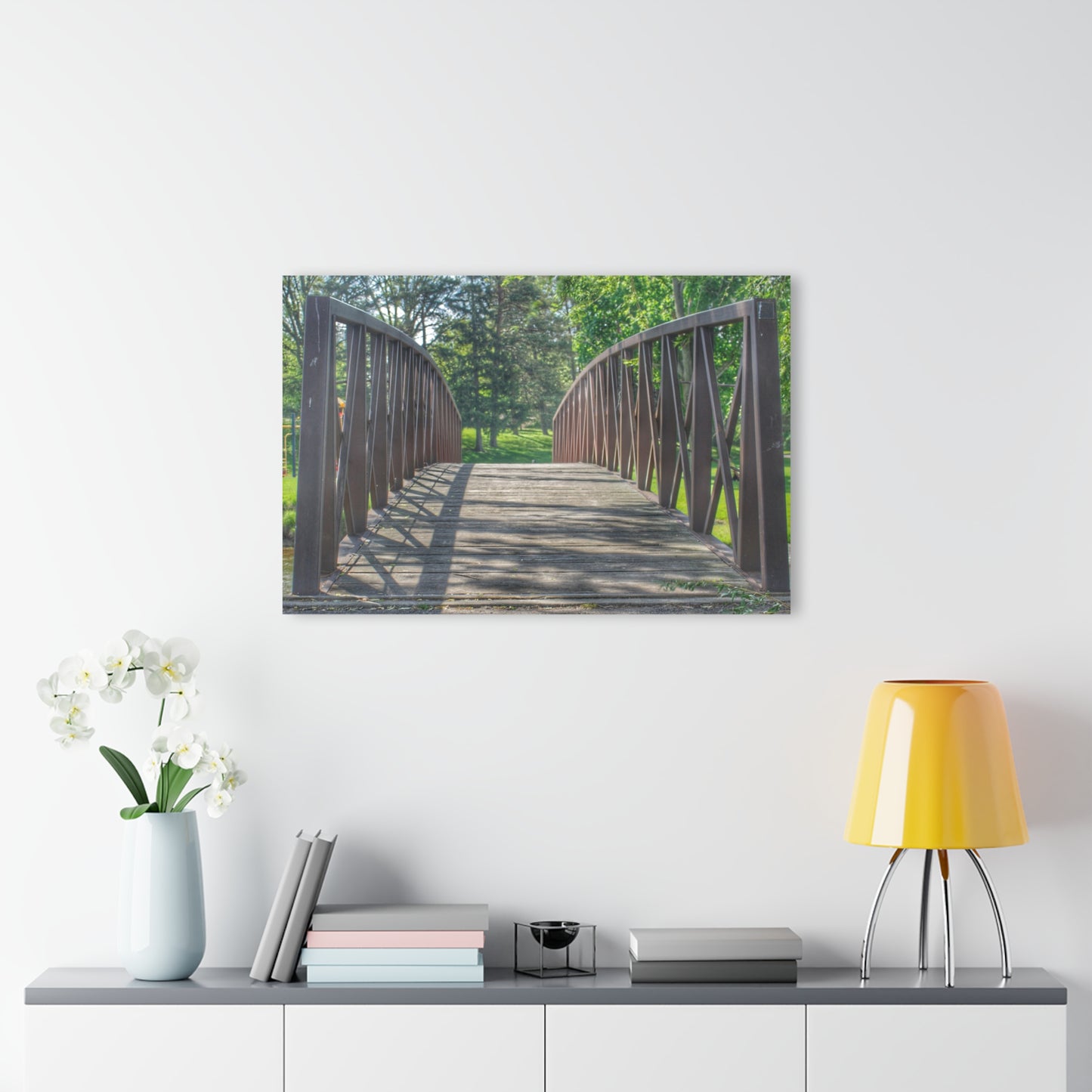 U R There Photography Cramton Park Kiwanis Bridge Rustic Farmhouse Acrylic Wall Print