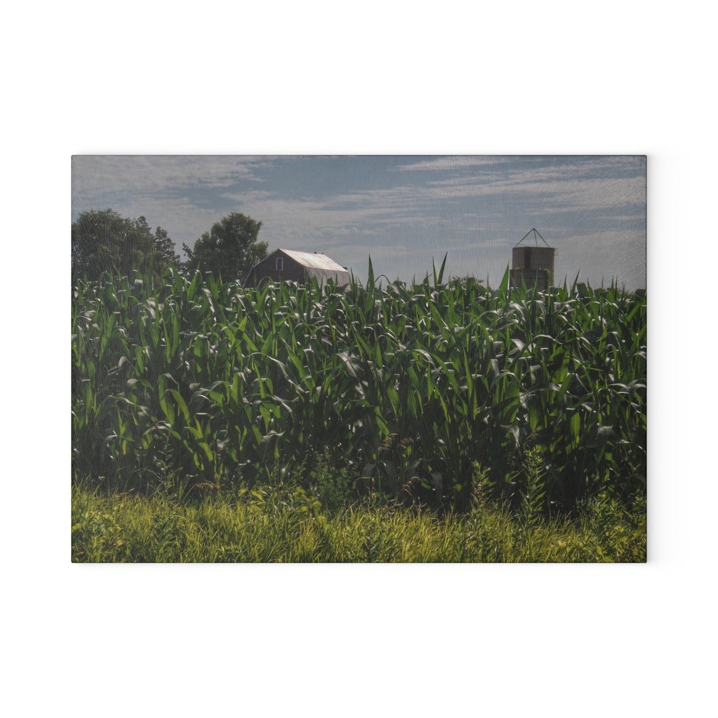 Barn Boutique Rustic Tempered-Glass Cutting Board| Above the Corn on Piersonville Road II