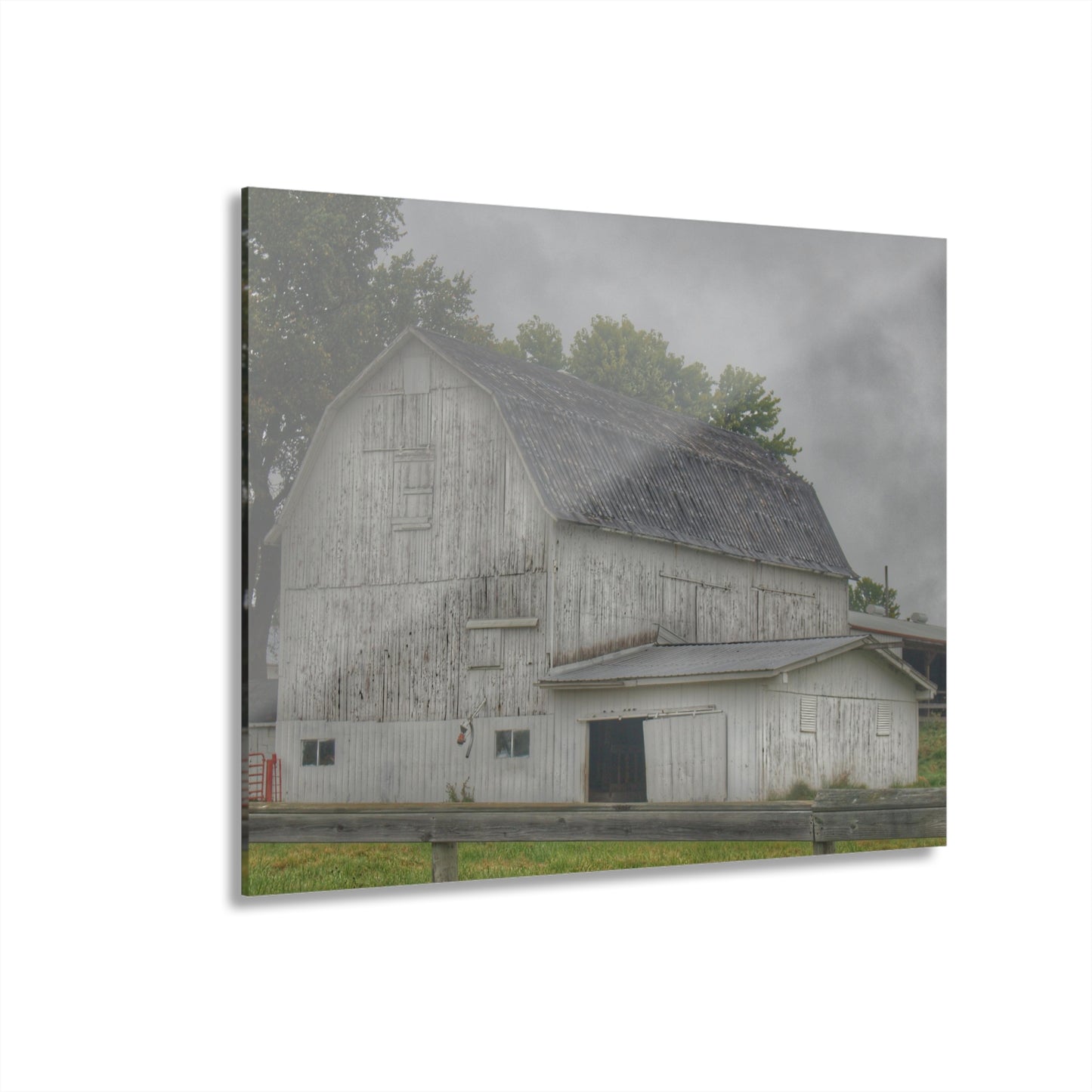 U R There Photography Columbiaville White Rustic Farmhouse Acrylic Wall Print