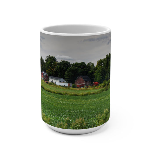Rustic Farmhouse Coffee Mug Featuring Across the Field in Silverwood