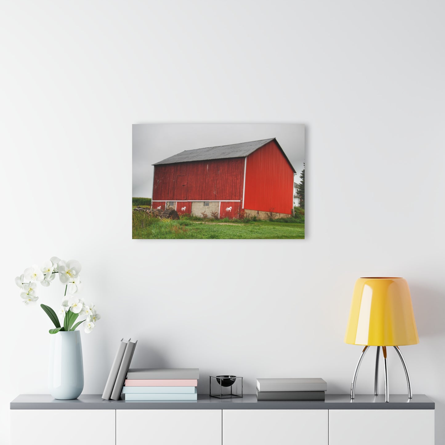 U R There Photography Brown Road Horse Barn II Rustic Farmhouse Acrylic Wall Print