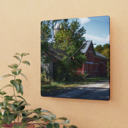 U R There Photography Bordman Roadside Buddies II Rustic Farmhouse Acrylic Analog Wall Clock