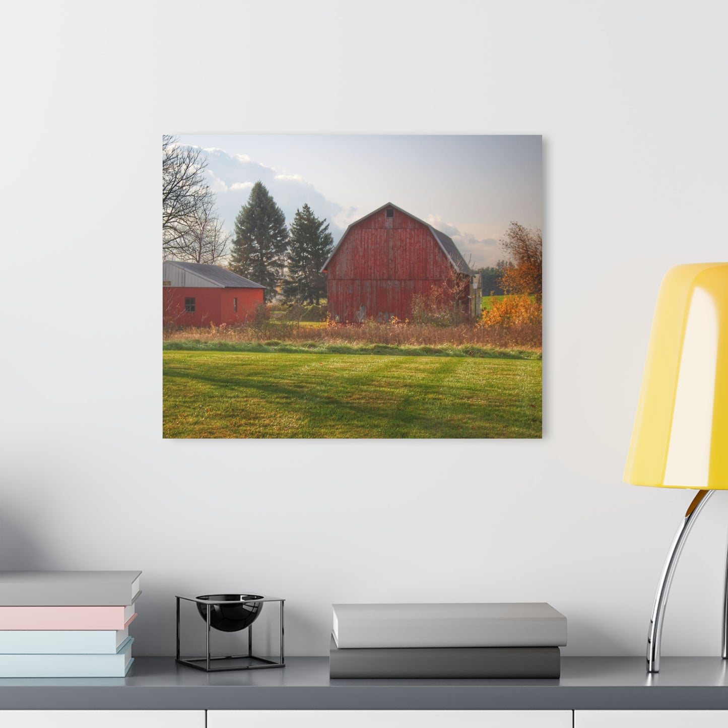 U R There Photography Invitational Drive Red Rustic Farmhouse Acrylic Wall Print