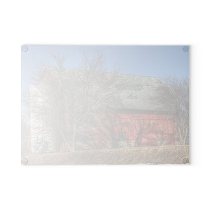 U R There Photography Van Dyke Red II Rustic Farmhouse Tempered-Glass Cutting Board