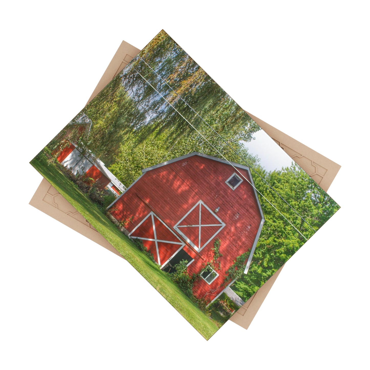 U R There Photography Henderson Red Rustic Farmhouse Decorative Ceramic Tile