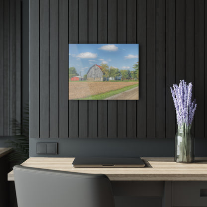 U R There Photography Sheridan Line Road Grey I Rustic Farmhouse Acrylic Wall Print