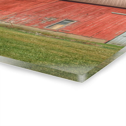 U R There Photography Fargo Road Red I Rustic Farmhouse Acrylic Wall Print