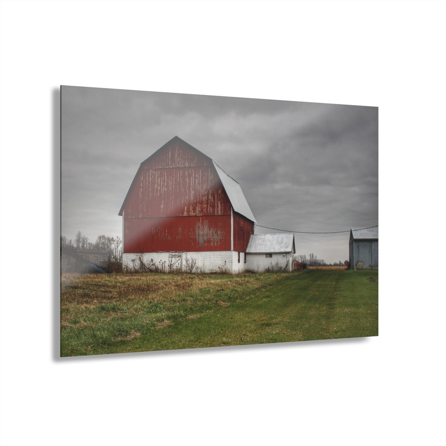 U R There Photography Mills Road Red I Rustic Farmhouse Acrylic Wall Print