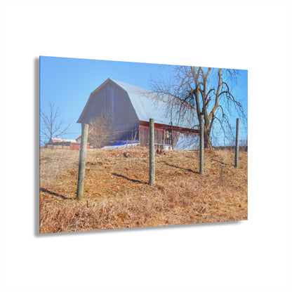 U R There Photography Marathon Haybarn on the Hill II Rustic Farmhouse Acrylic Wall Print