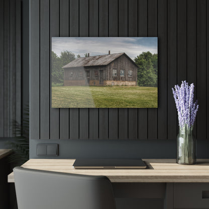 U R There Photography West Tuscola Road Grey Shack Rustic Farmhouse Acrylic Wall Print