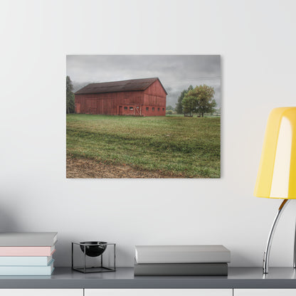 U R There Photography Birch Road Red Rustic Farmhouse Acrylic Wall Print