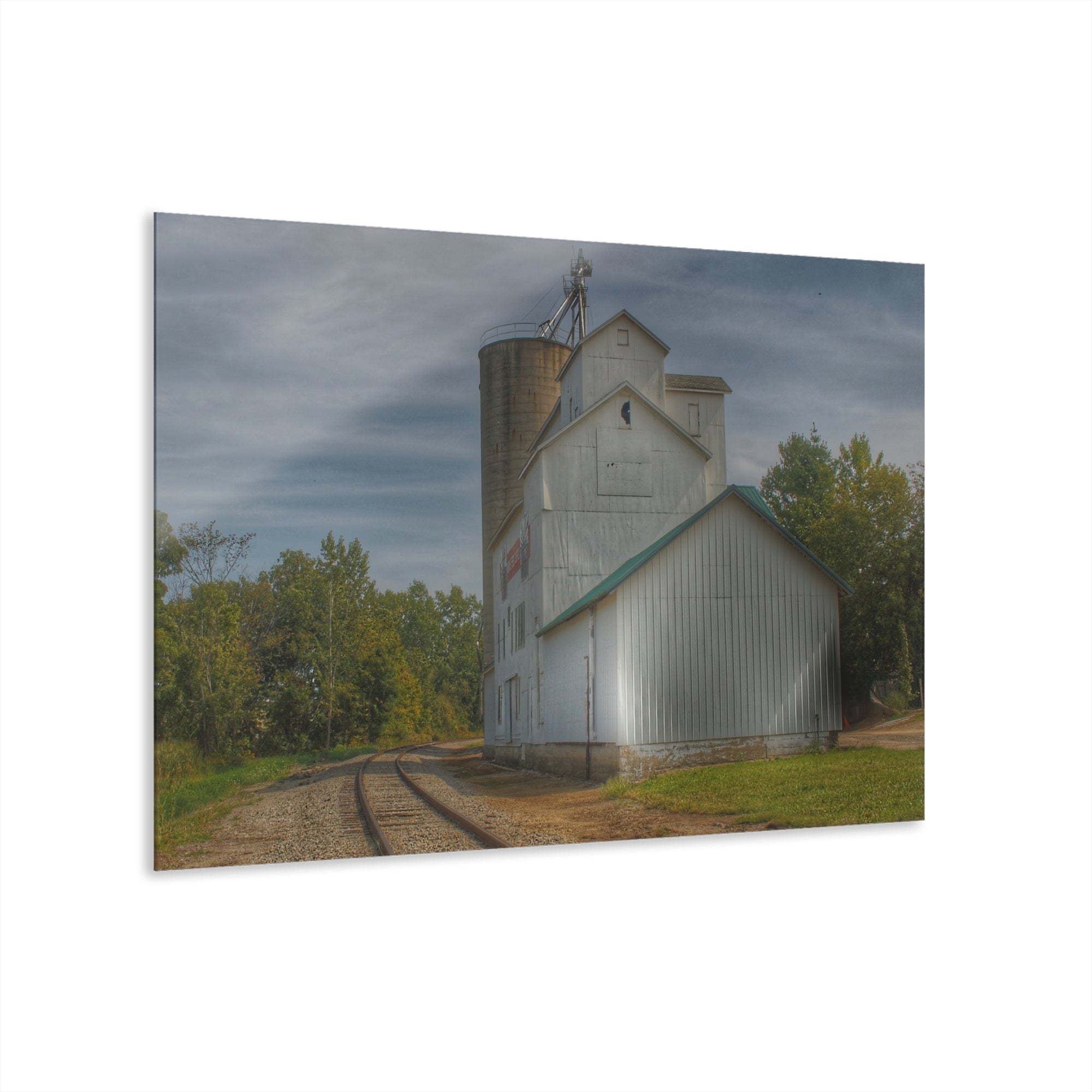 Aside the Tracks in Mayville Rustic Farmhouse Acrylic Wall Print