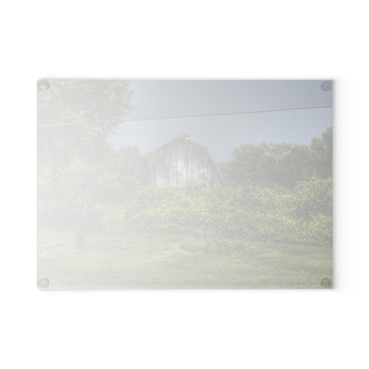 U R There Photography Vassar Road Hidden Grey I Rustic Farmhouse Tempered-Glass Cutting Board