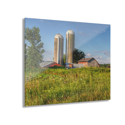 U R There Photography Morrish Road Silos II Rustic Farmhouse Acrylic Wall Print