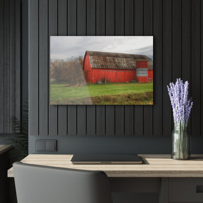 U R There Photography Oak Road Barber Barn I Rustic Farmhouse Acrylic Wall Print