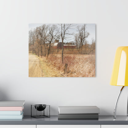 U R There Photography Hough Road Hidden Reds Rustic Farmhouse Acrylic Wall Print