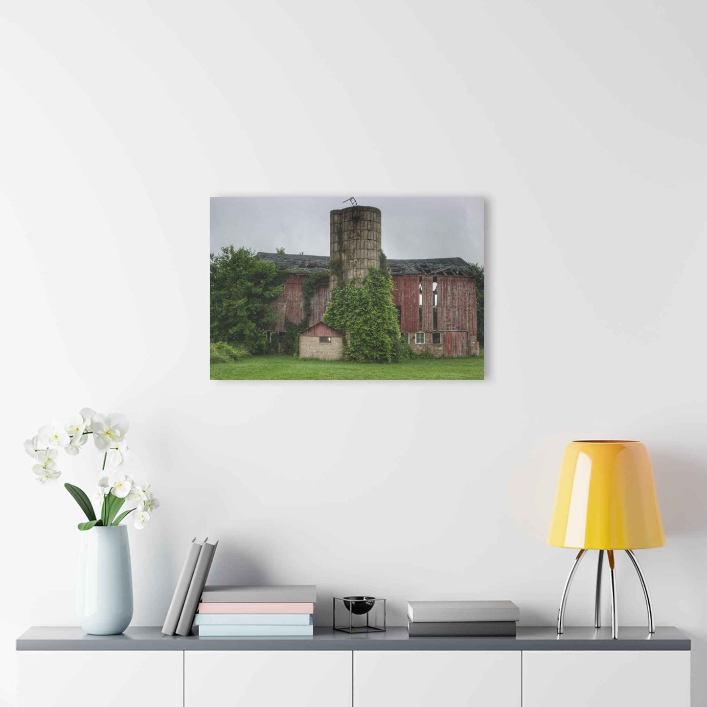 U R There Photography Imlay City Road Red I Rustic Farmhouse Acrylic Wall Print