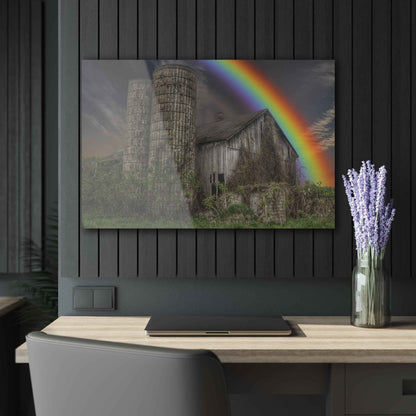 U R There Photography Somewhere Under the Rainbow Rustic Farmhouse Acrylic Wall Print