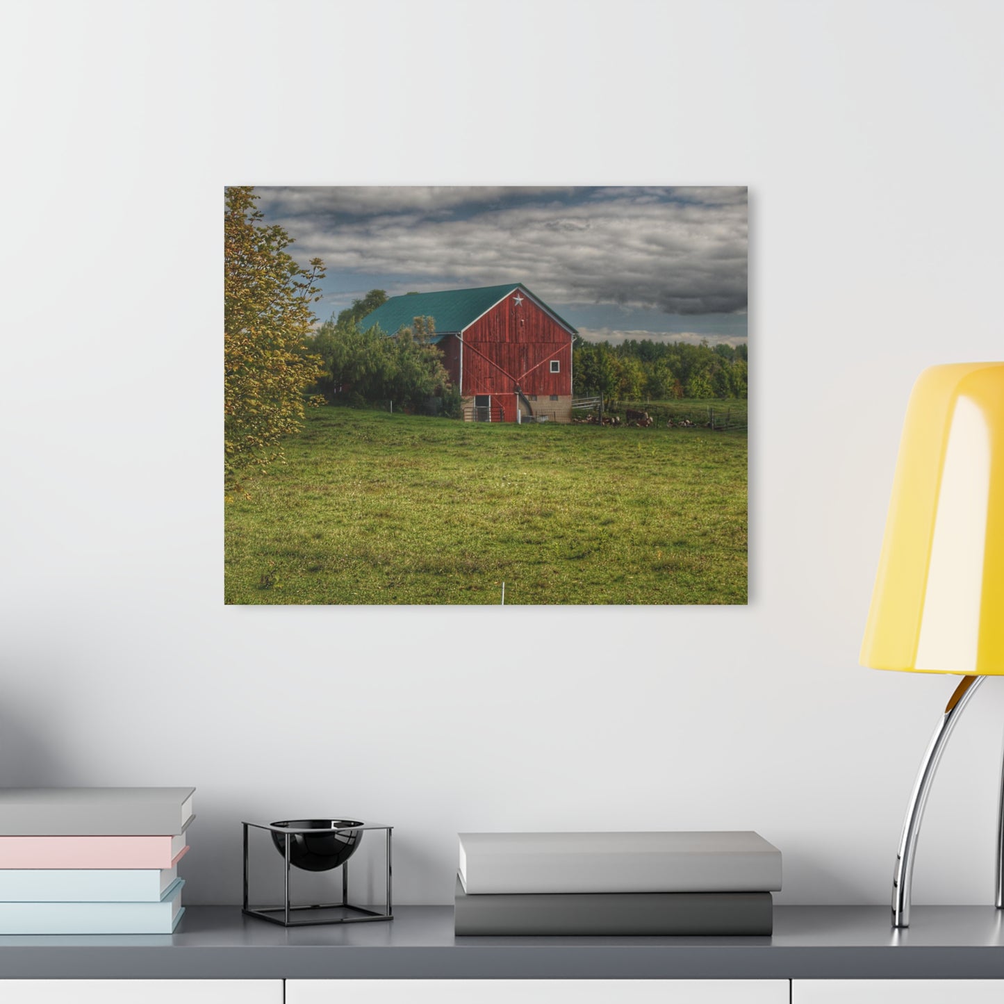 U R There Photography Kingston Plain Road Cow Barn Rustic Farmhouse Acrylic Wall Print