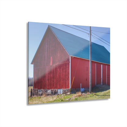 U R There Photography Imlay City Road Red II Rustic Farmhouse Acrylic Wall Print