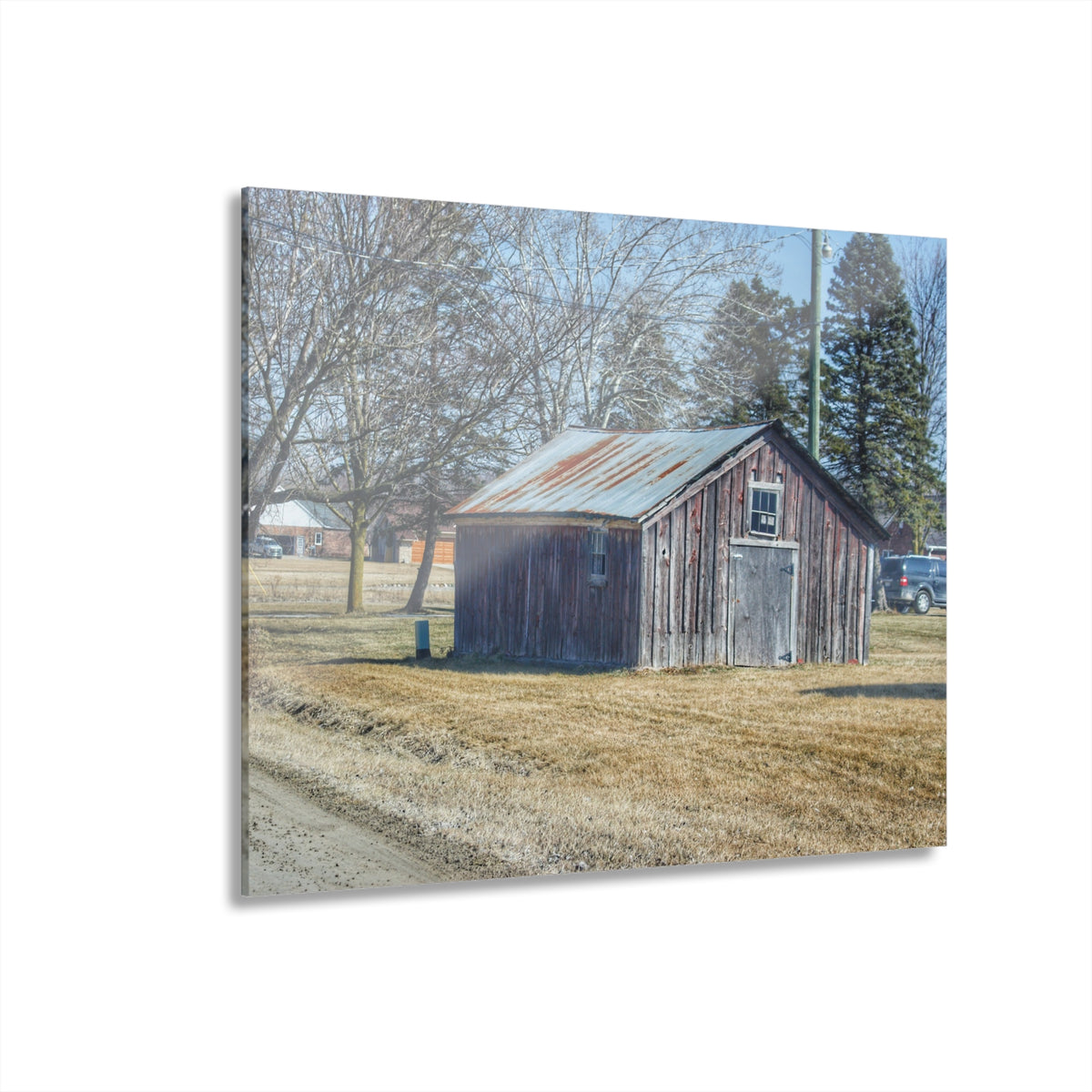 Ray Center Roadside Shack Rustic Farmhouse Acrylic Wall Print 14″ x 11″ (Horizontal) 0.25''