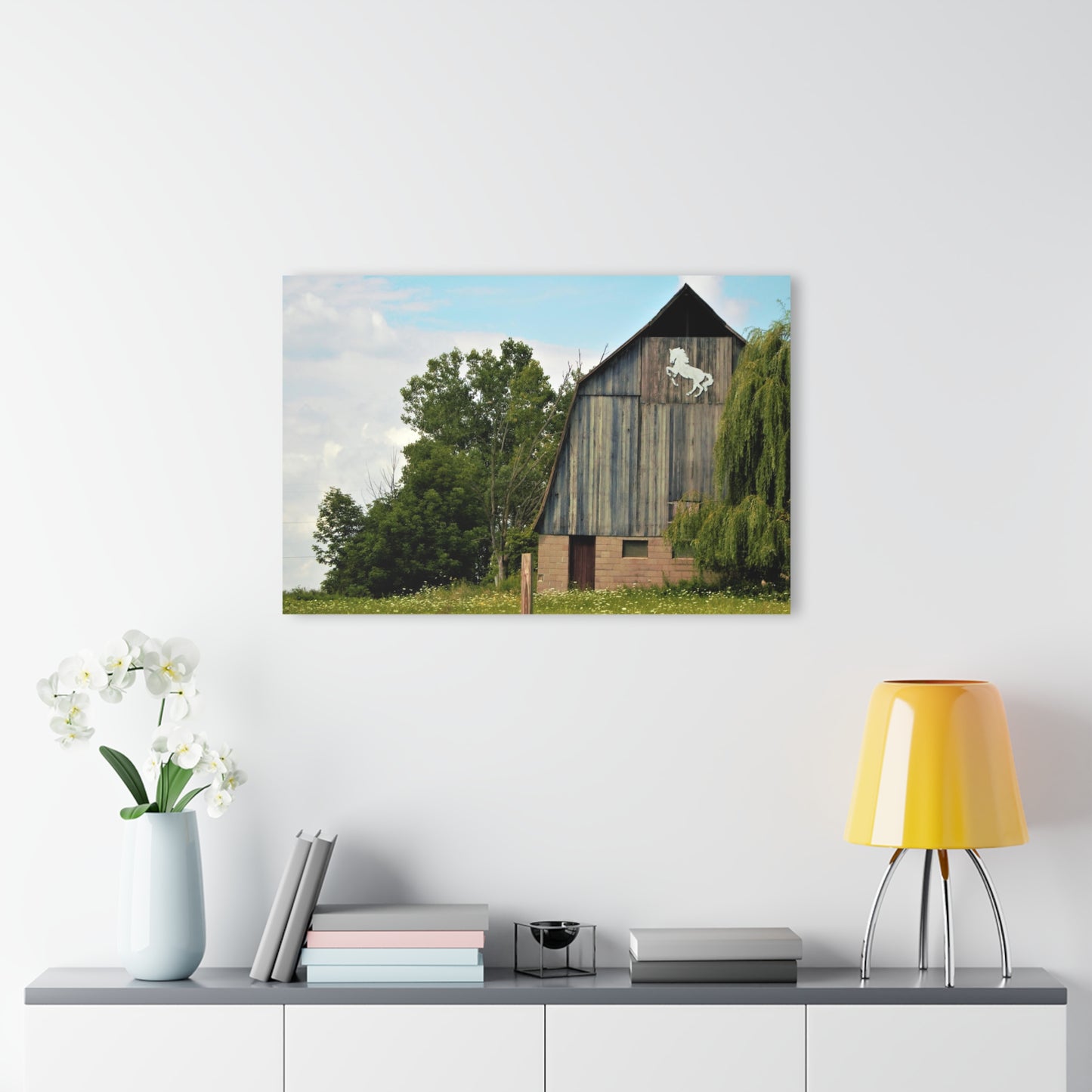 U R There Photography Hassler Lake Horse Barn Rustic Farmhouse Acrylic Wall Print
