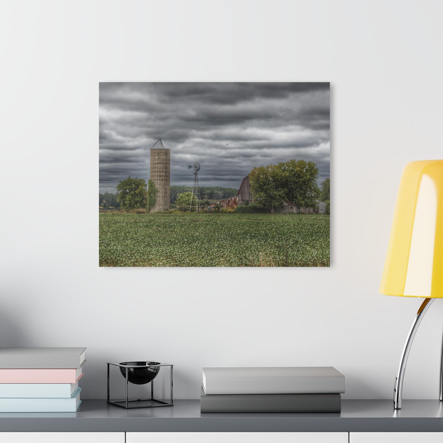 U R There Photography Rider Road Grey Rustic Farmhouse Acrylic Wall Print