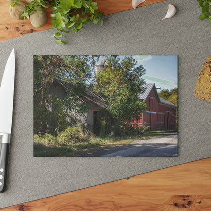 U R There Photography Bordman Roadside Buddies II Rustic Farmhouse Tempered-Glass Cutting Board