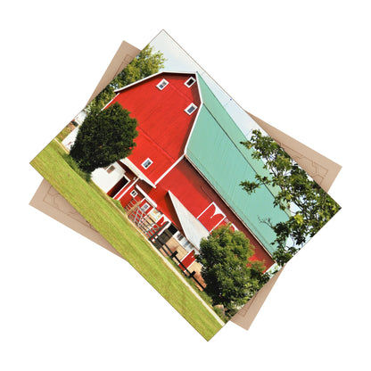 U R There Photography Stewart Road Red II Rustic Farmhouse Decorative Ceramic Tile