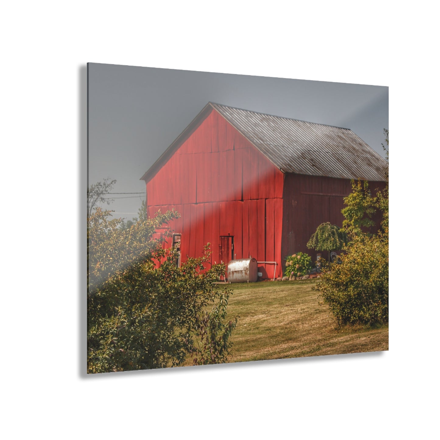 U R There Photography Vassar Roadside Red Rustic Farmhouse Acrylic Wall Print