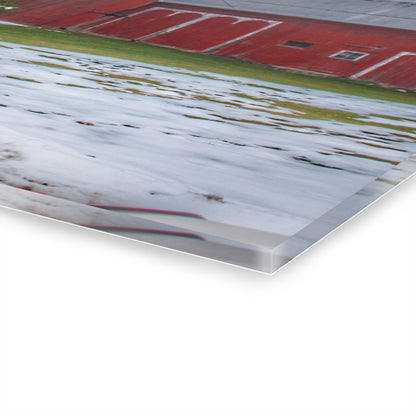 U R There Photography Holmes Road Red II Rustic Farmhouse Acrylic Wall Print 14 "x 11"