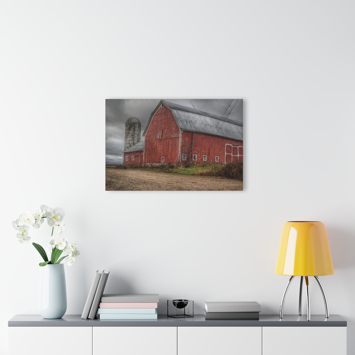 U R There Photography Stanley Road Reds Rustic Farmhouse Acrylic Wall Print