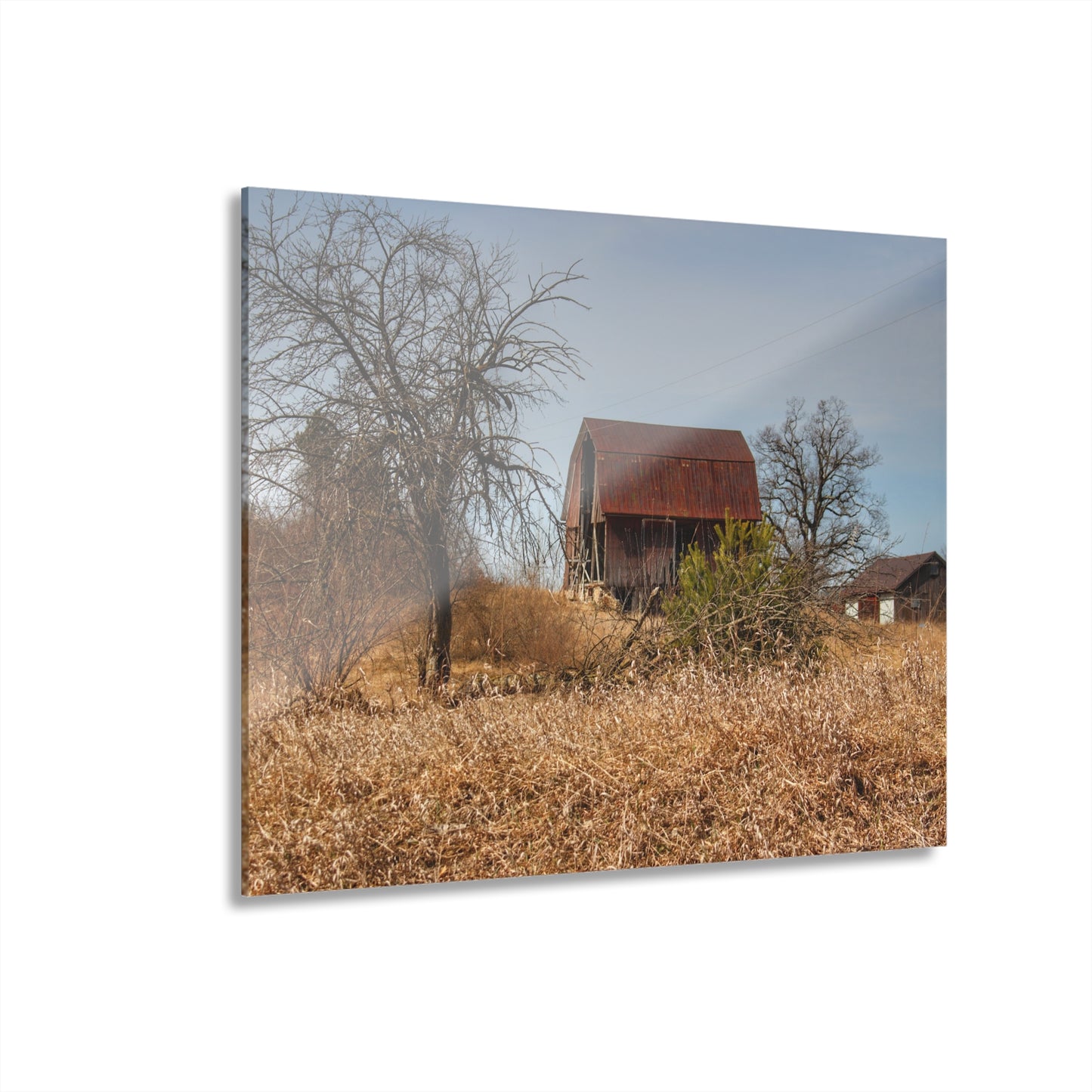 U R There Photography Klam Road Rusted Reds Rustic Farmhouse Acrylic Wall Print