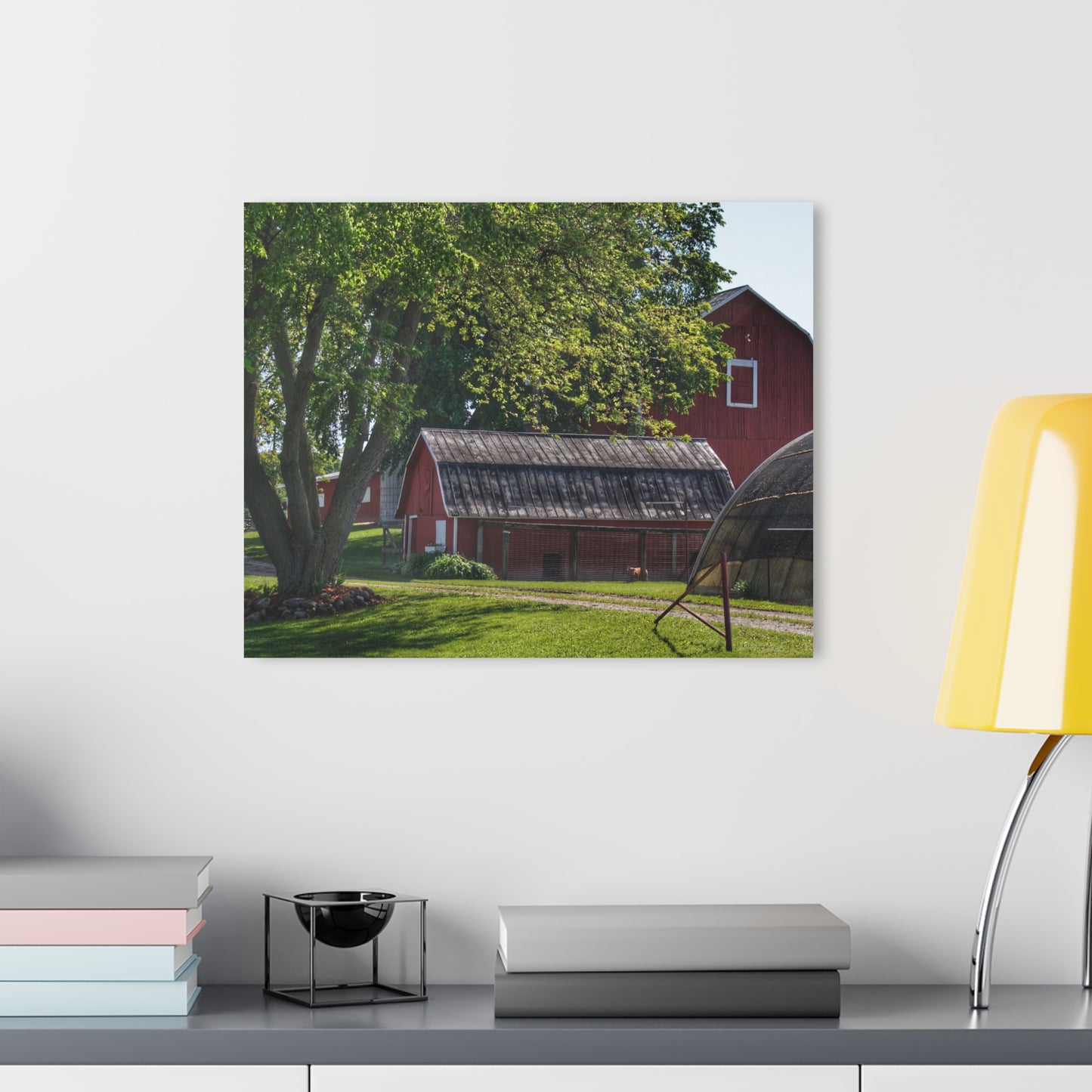 Barn Boutique Modern Farmhouse Acrylic Wall Print| Hidden Red I