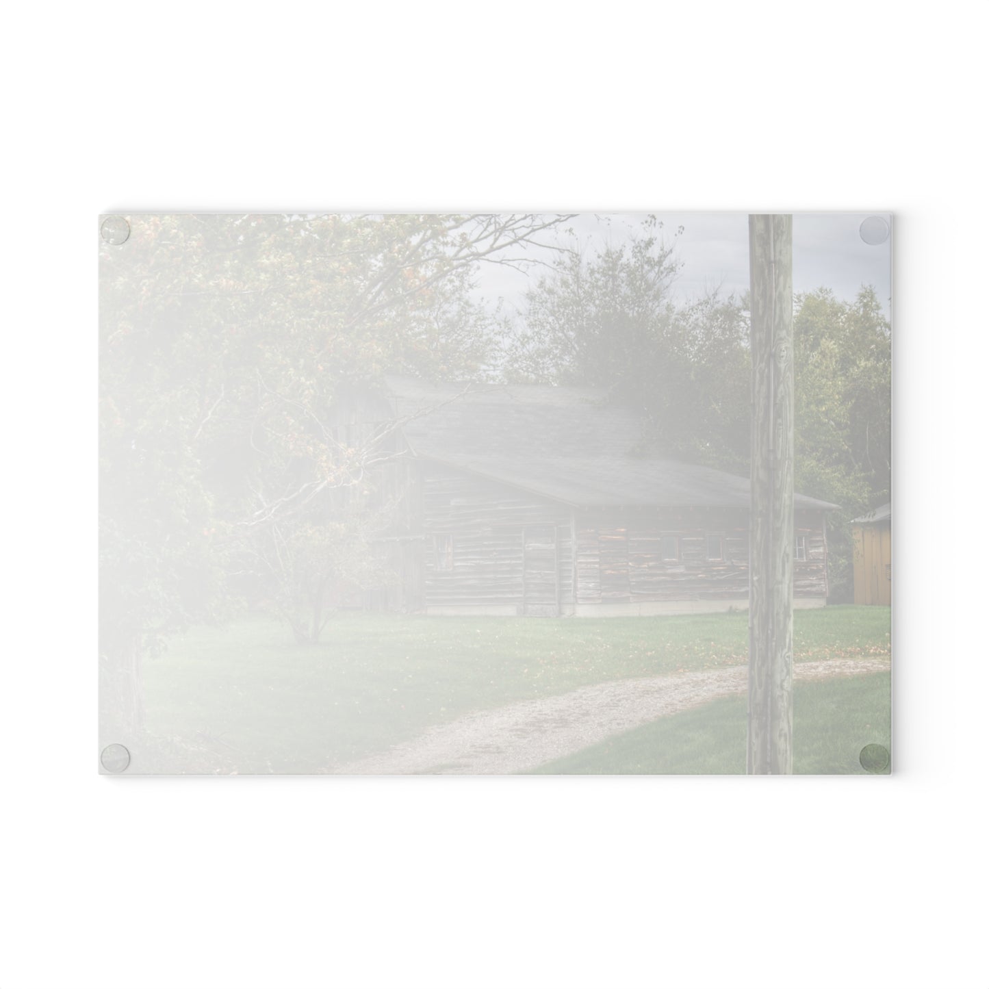 U R There Photography Hayes Road Hidden II Rustic Farmhouse Tempered-Glass Cutting Board