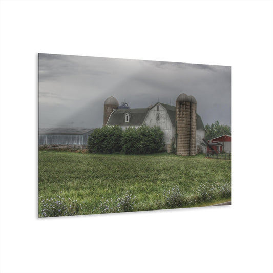 U R There Photography Clark Road White II Rustic Farmhouse Acrylic Wall Print