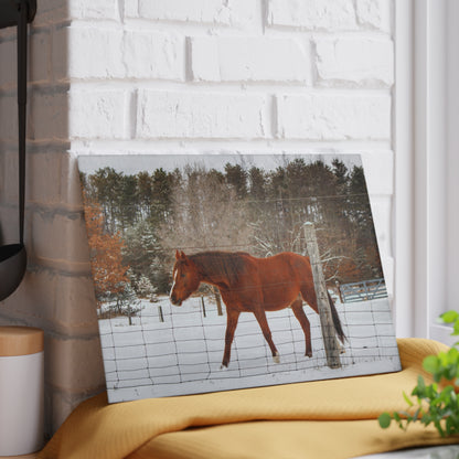 U R There Photography Roadside Chestnut Rustic Farmhouse Tempered-Glass Cutting Board