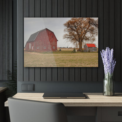 U R There Photography Loomis Road Red Rustic Farmhouse Acrylic Wall Print